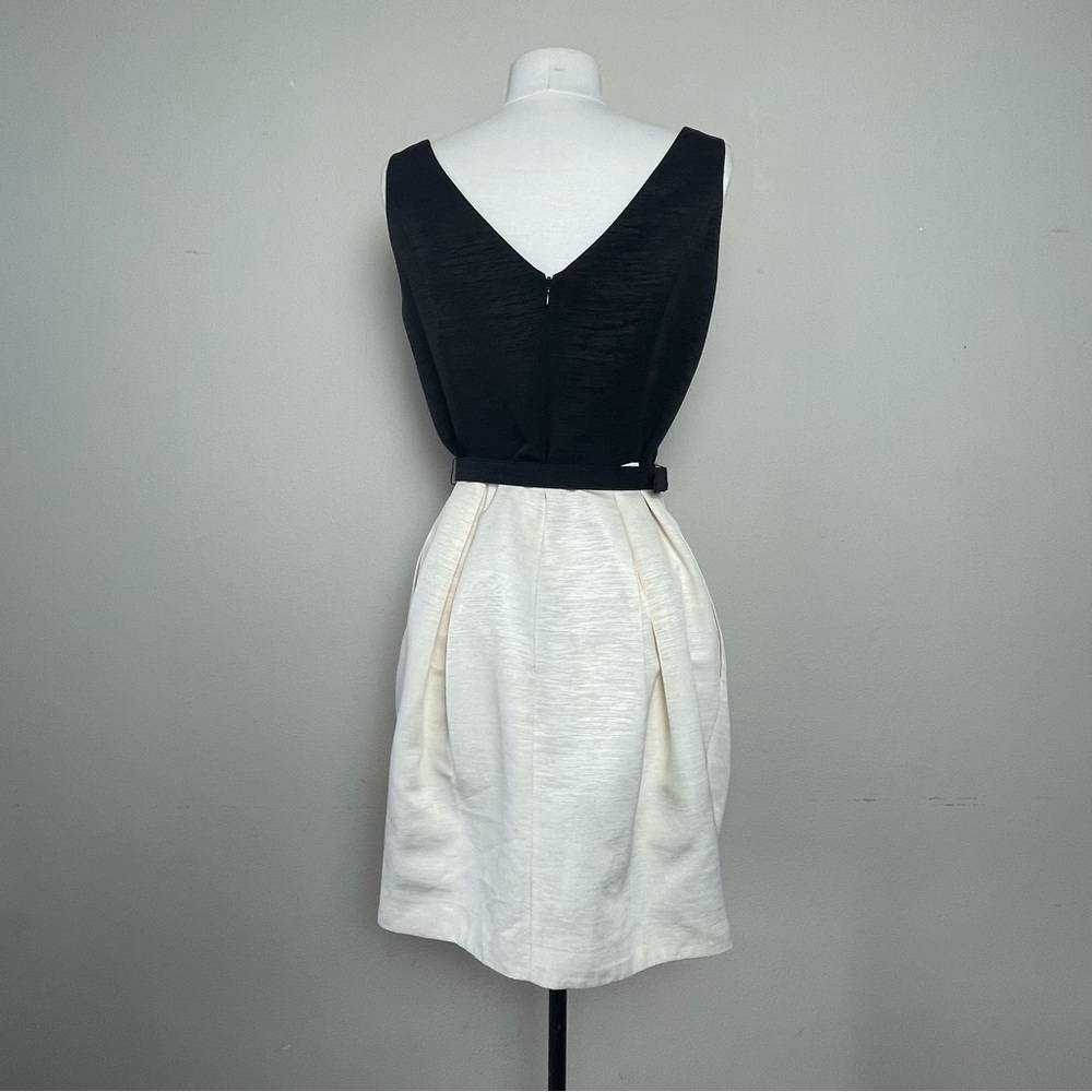 Eliza J Embellished Neckline Dress | Black & Ivory Knee Length Tulip Skirt | 4 - Picture 5 of 17